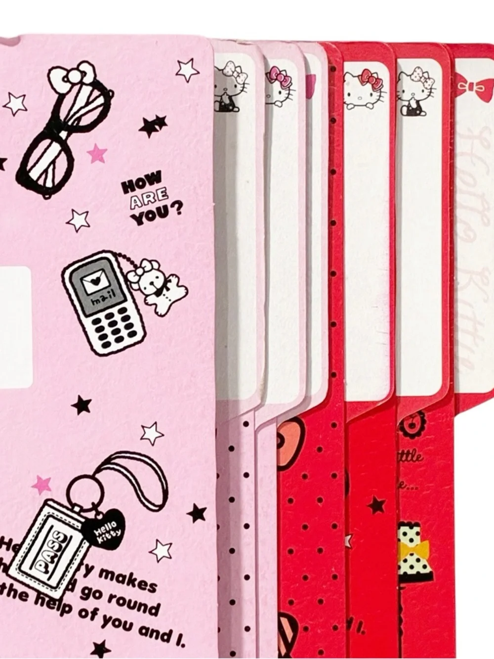 Sanrio Hello Kitty Pink Red Folder Bundle Lot School Office